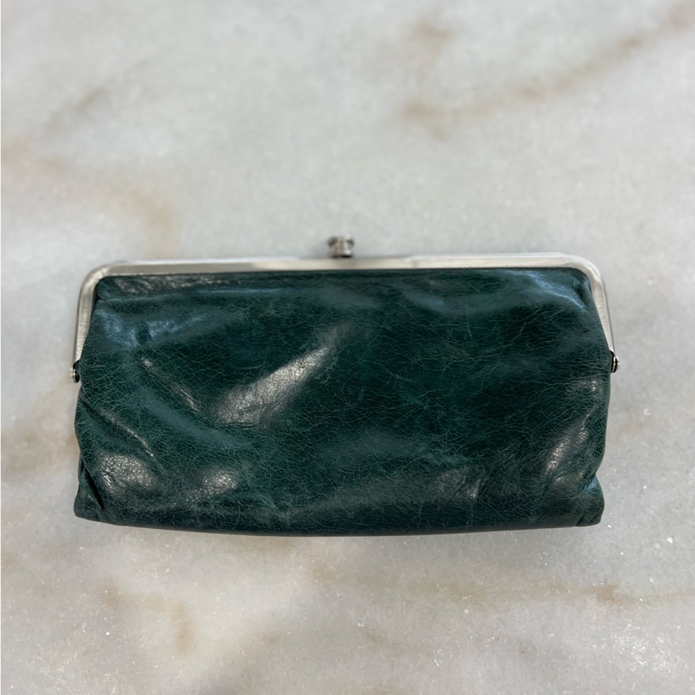 Hobo Lauren Clutch-Wallet Green Leather